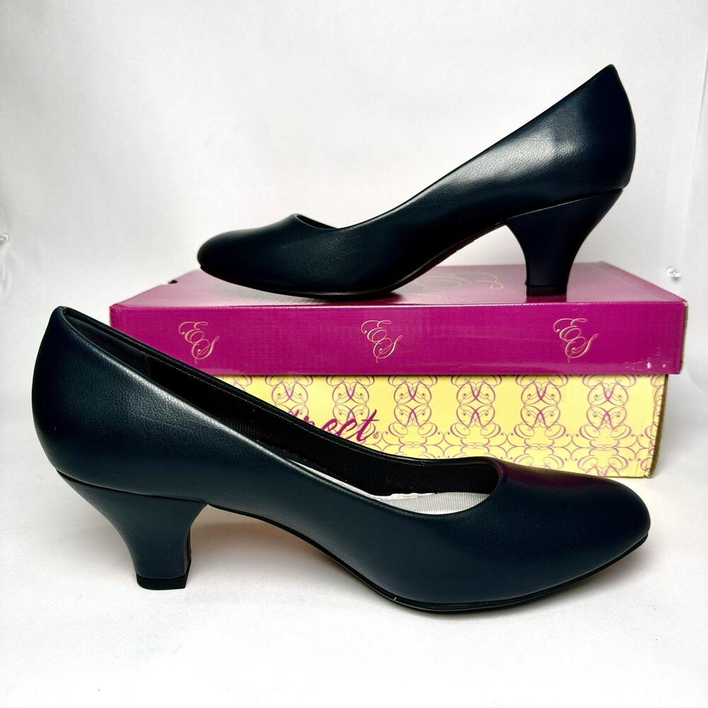 Easy Street Fabulous Pumps Women’s 8.5 M Navy 2” Heel Dress Shoes New Box